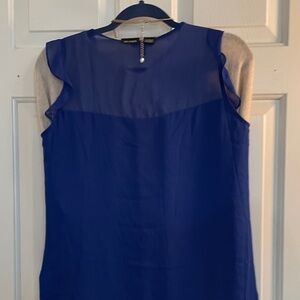EXPRESS RUFFLED TANK COBALT